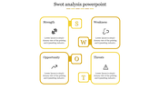 Use SWOT Analysis PowerPoint With Four Nodes Slide