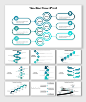 Timeline PowerPoint Template Slides for Project Tracking