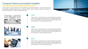 A Three Noded Company History PowerPoint Template