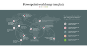 5-Nodes World Map PowerPoint Template & Google Slides Themes