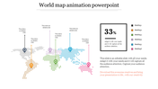 World Map Animation PowerPoint Template & Google Slides