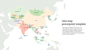 Asia Map PowerPoint Template Presentation and Google Slides