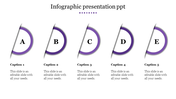 Use Infographic Presentation PPT In Purple Color Slide