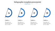 Attractive Infographic Template PowerPoint In Blue Color