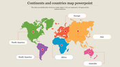 Continents and Countries Map PowerPoint Presentation