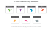 All Seven Continents Map PowerPoint Slides