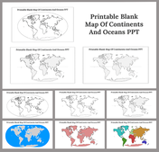 Blank Map Of Continents Oceans PPT And Google Slides Themes