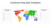 Creative Continent Map Quiz PPT And Google Slides Template