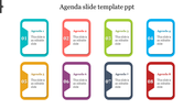 Fine-Looking Agenda Slide Template PPT Presentation