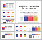 30 60 90 Day Plan Template for New Managers PowerPoint