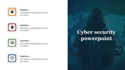 Affordable Cyber Security PowerPoint With Four Nodes