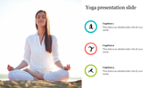 Elegant Yoga Presentation Slide With Portfolio Design