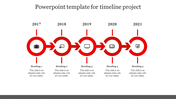 Attractive PowerPoint Template For Timeline Project