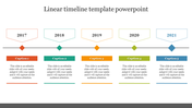 Linear Timeline Template PowerPoint Slide Presentation