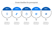 Create Timeline For PowerPoint With Five Node