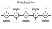 Use Timeline Template Slides With Five Nodes Model