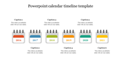 Multi-Color PowerPoint Calendar Timeline Template Slide