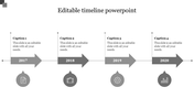 Stunning Editable Timeline PowerPoint With Four Nodes