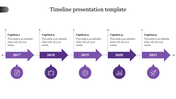 Use Timeline Presentation Template In Purple Color