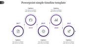 PowerPoint Simple Timeline Template with Slide Design