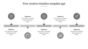 Get Free Creative Timeline Template PPT Slide