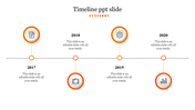 Attractive Timeline PPT Slide In Orange Color Template