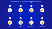 Prevention Of Coronavirus Presentation Template-Eight Node