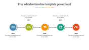 Best Free Editable Timeline Template PowerPoint Slide