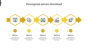 Be Ready To Use Our PowerPoint Arrows Download 5-Node