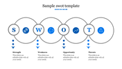 Sample SWOT Template Slide Design-Four Node