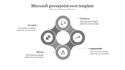 Microsoft PowerPoint SWOT Template Slide Design 4-Node