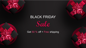 Creative Black Friday Background PowerPoint With Dark Theme