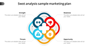 Attractive SWOT Analysis Sample Marketing Plan Slide