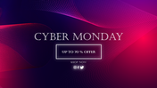 White text on a dark gradient background with neon pink and purple wave patterns and a highlighted offer box.