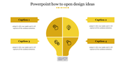 PowerPoint How To Open Design Ideas Slide-Four Node