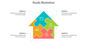 Attractive Puzzle Illustration Slide Template Design