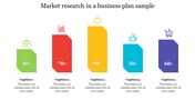 Multicolor Market Research In A Business Plan Sample Slide