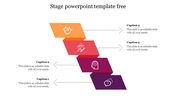 Multicolor Stage PowerPoint Template Free Slide Design