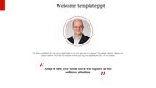 Get Welcome Template PPT PowerPoint Presentation Designs