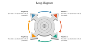 Multicolor Loop Diagram PowerPoint Design With Four Node