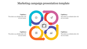 Practical Marketing Campaign Presentation Template With 4 Nodes