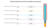 Simple Fundraising Thermometer Template PowerPoint Slide