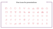 Free Icons For Presentations PowerPoint Template Slide