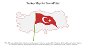 Stunning Turkey Map For PowerPoint Presentation With Flag