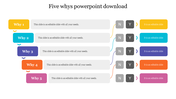 Innovative Best 5 Whys PowerPoint Download