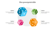 Our Excited Dice PowerPoint Slide For Your Requirement