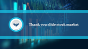 Creative Thank You Slide Stock Market Presentation Design