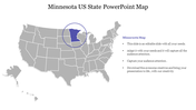 Use Minnesota US State PowerPoint Map Template Design