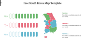 Best Free South Korea Map Template Presentation Design