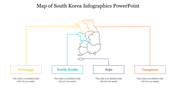 Our Map Of South Korea Infographics PowerPoint Presentation